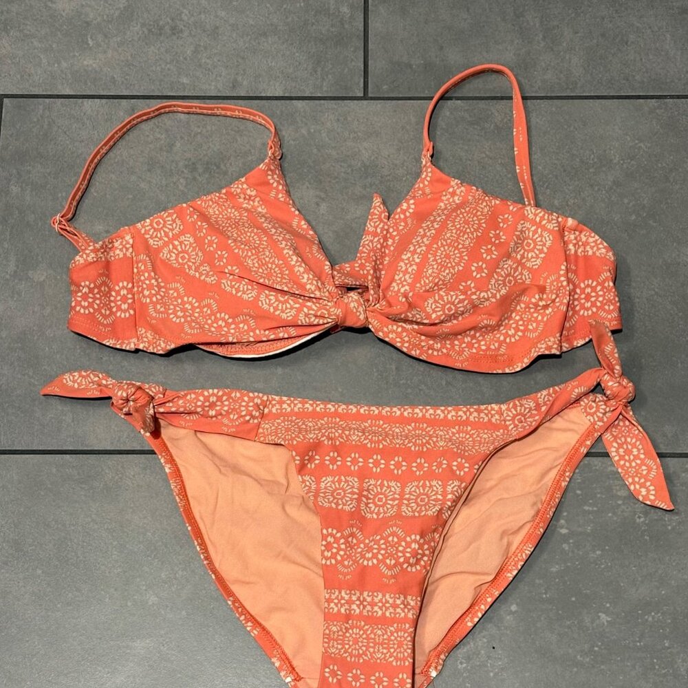 Robin Piccone Coral Print Bikini Set Size M